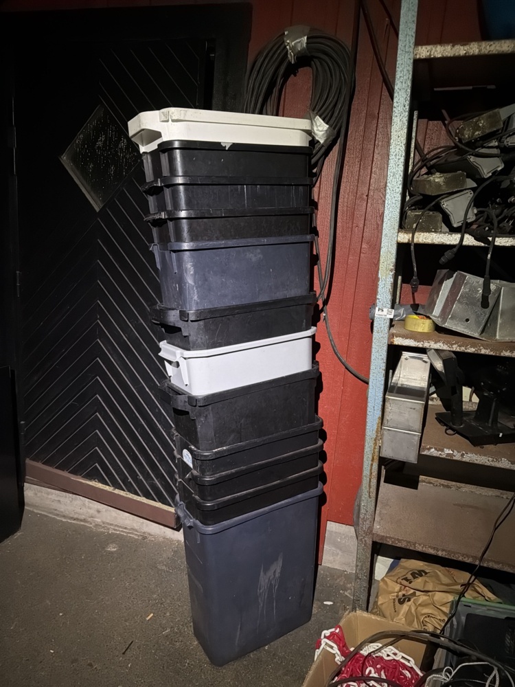 1566238-2 Collection of older restaurant electronics, lighting and trash cans