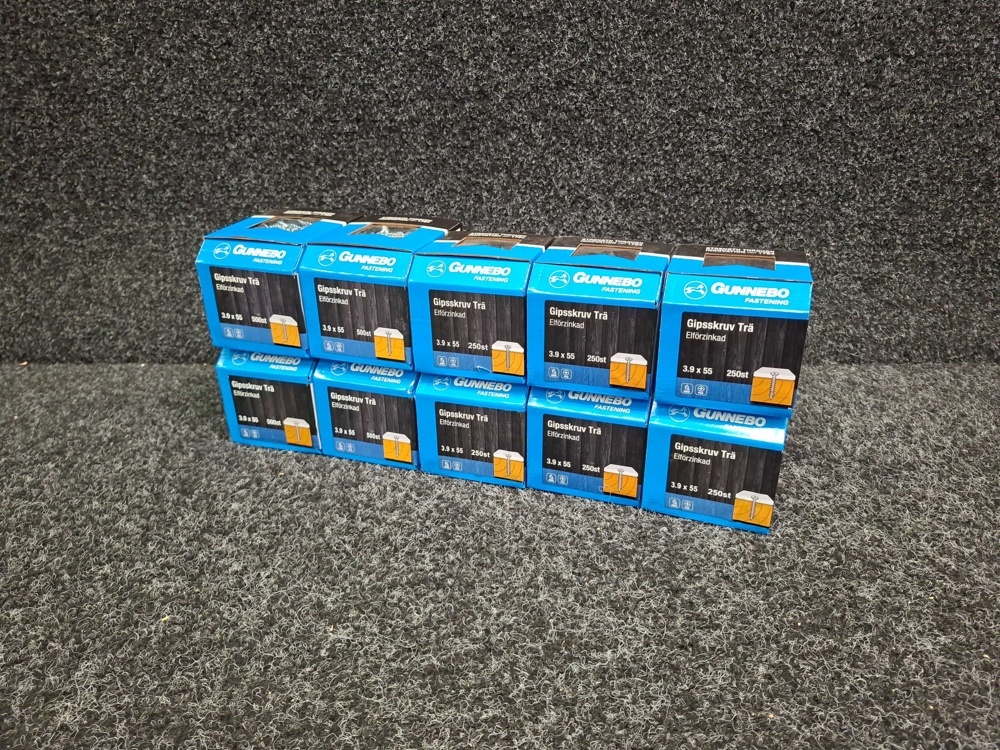 1581607-1 3500 pcs Drywall Screws Wood 3.9x55mm, Gunnebo