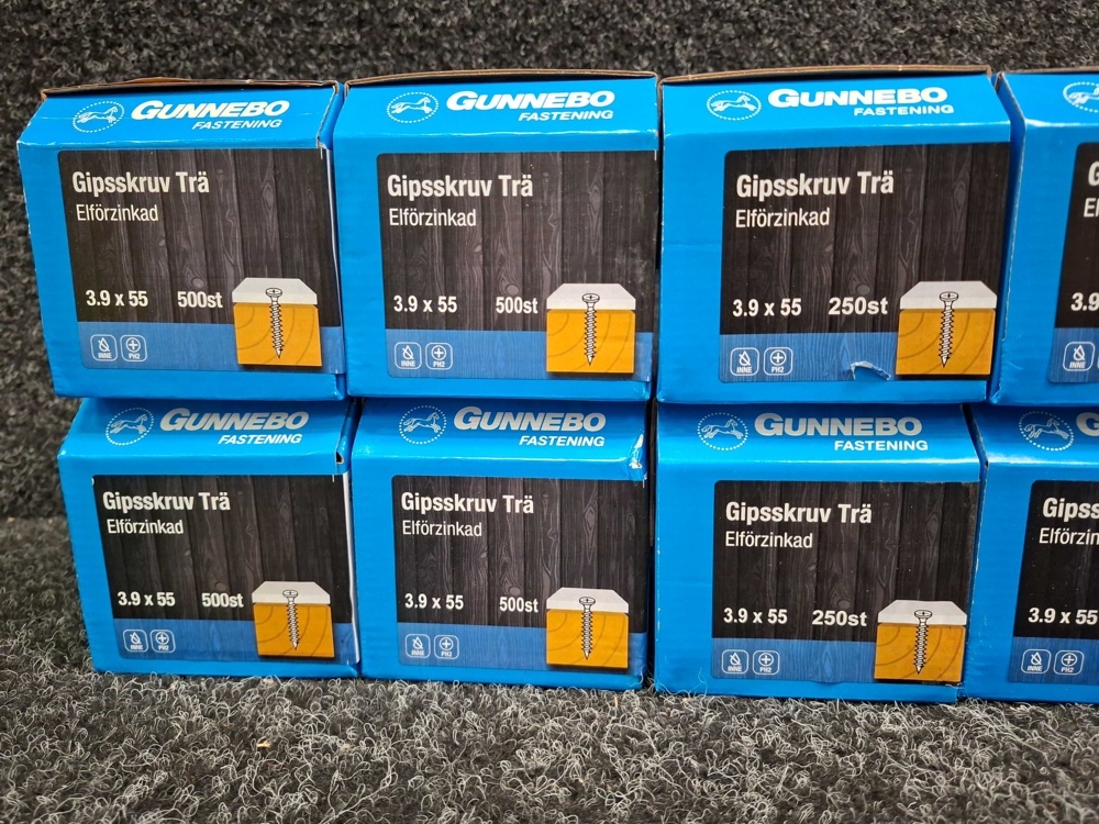 1581607-2 3500 pcs Drywall Screws Wood 3.9x55mm, Gunnebo