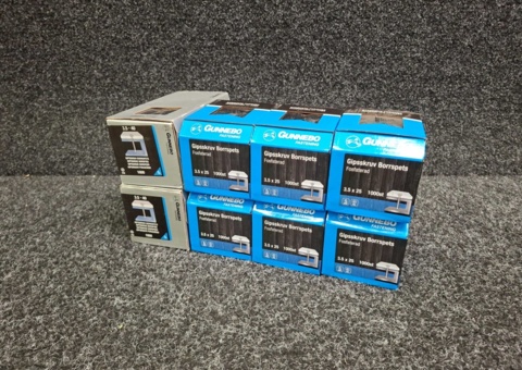 8000 pcs Drywall Screw Drill Tip 3.5x40 & 3.5x25mm, Gunnebo