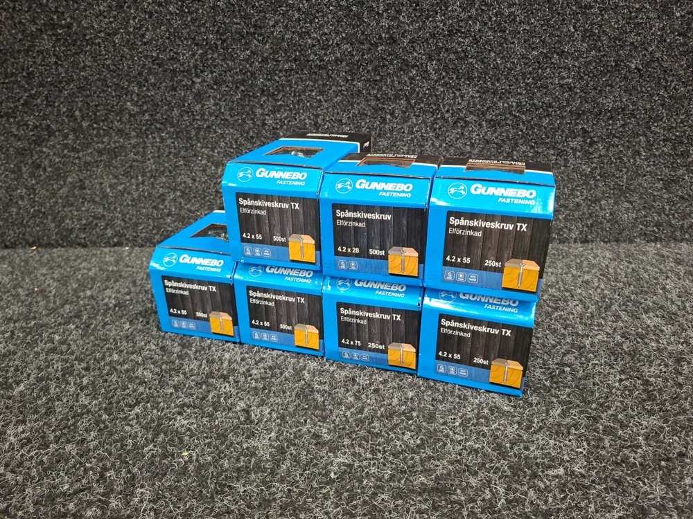 1581615-1 2750 pcs Chipboard screws TX, Gunnebo