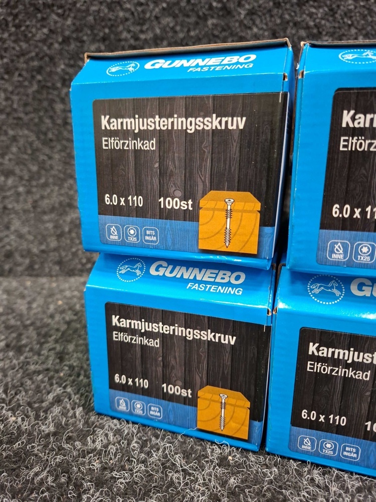 1581617-2 500 pcs Tub adjustment screw 6.0x110mm, Gunnebo