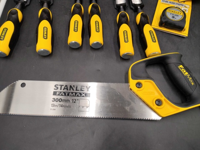 1583278-2 Handverktyg - Stanley, stämjärn, måttband och sågar