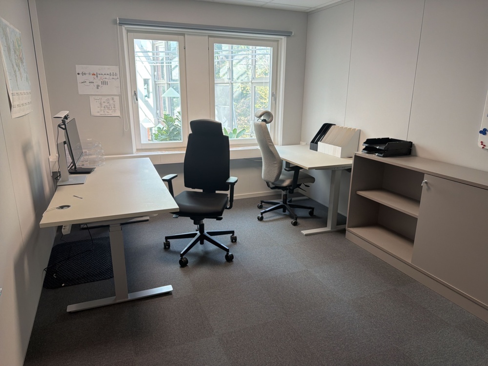 1566098-1 Office workplace with office furniture and screen