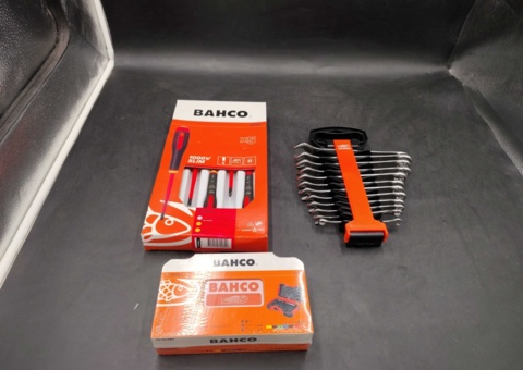 Tool sets - Bahco, screwdrivers, bits and combination spanners
