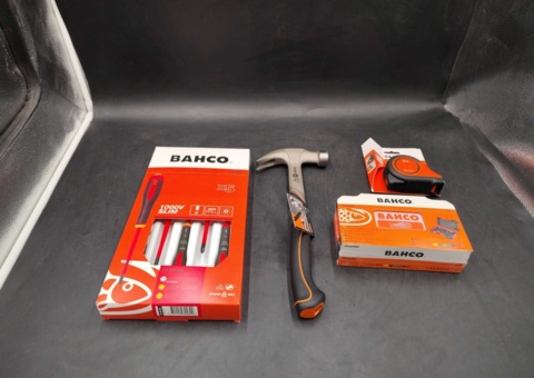 Hand tools - Bahco, screwdriver set, hammer and tape measure