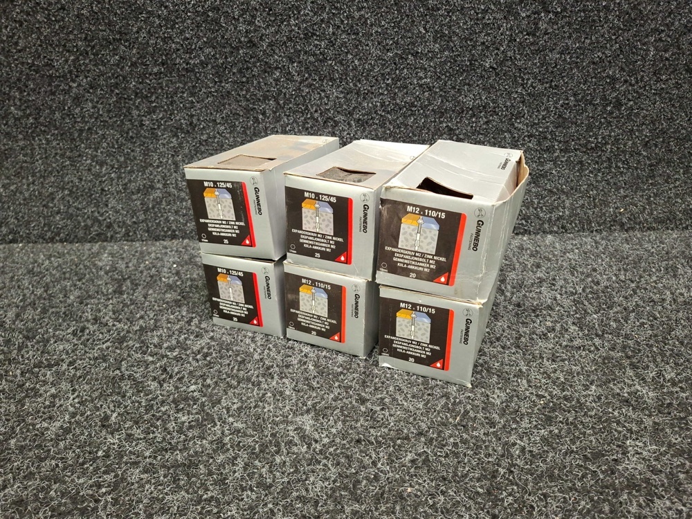 1581624-1 135 st Expanderskruv M2 M10x125/45 & M12x110/15mm, Gunnebo