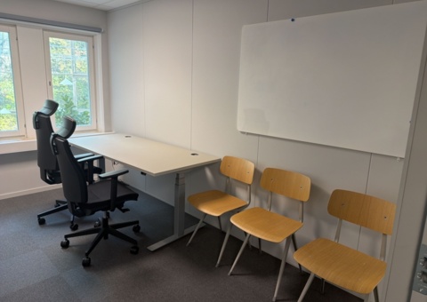 Office workplace with various office furniture