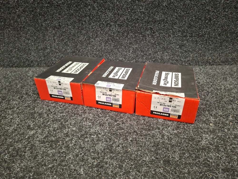 1581626-1 75 anchor bolts M12x185/100, Simpson Strong-Tie