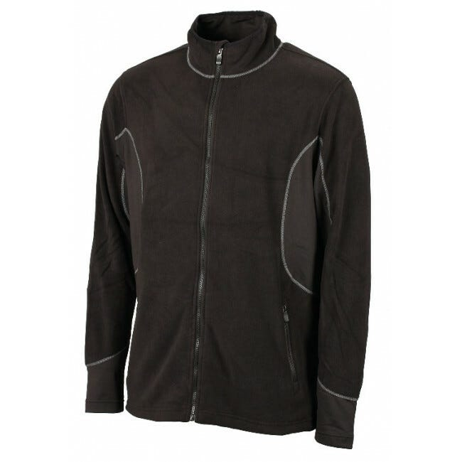 1583018-1 2 fleece jackets Gesto black, Size 5XL