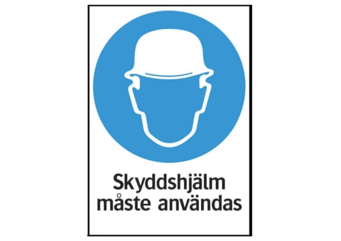 Mandatory signs, 30 pcs - Systemtext, Safety helmet, 210 × 297 mm