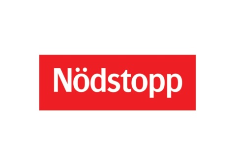 Emergency stop signs, 30 pcs - Systemtext, aluminium, 210 × 74 mm