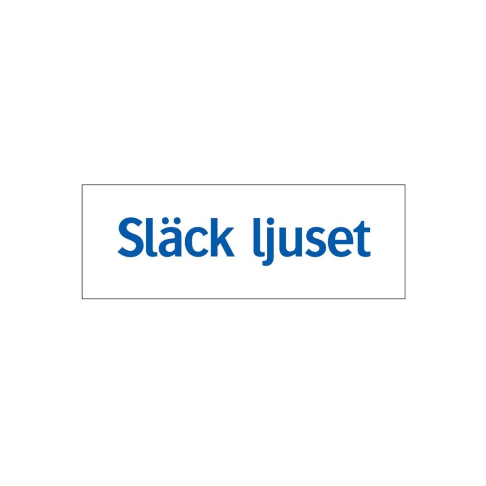 1584622-1 Information signs, 30 pcs - Systemtext, Switch off the light, 210 × 74 mm