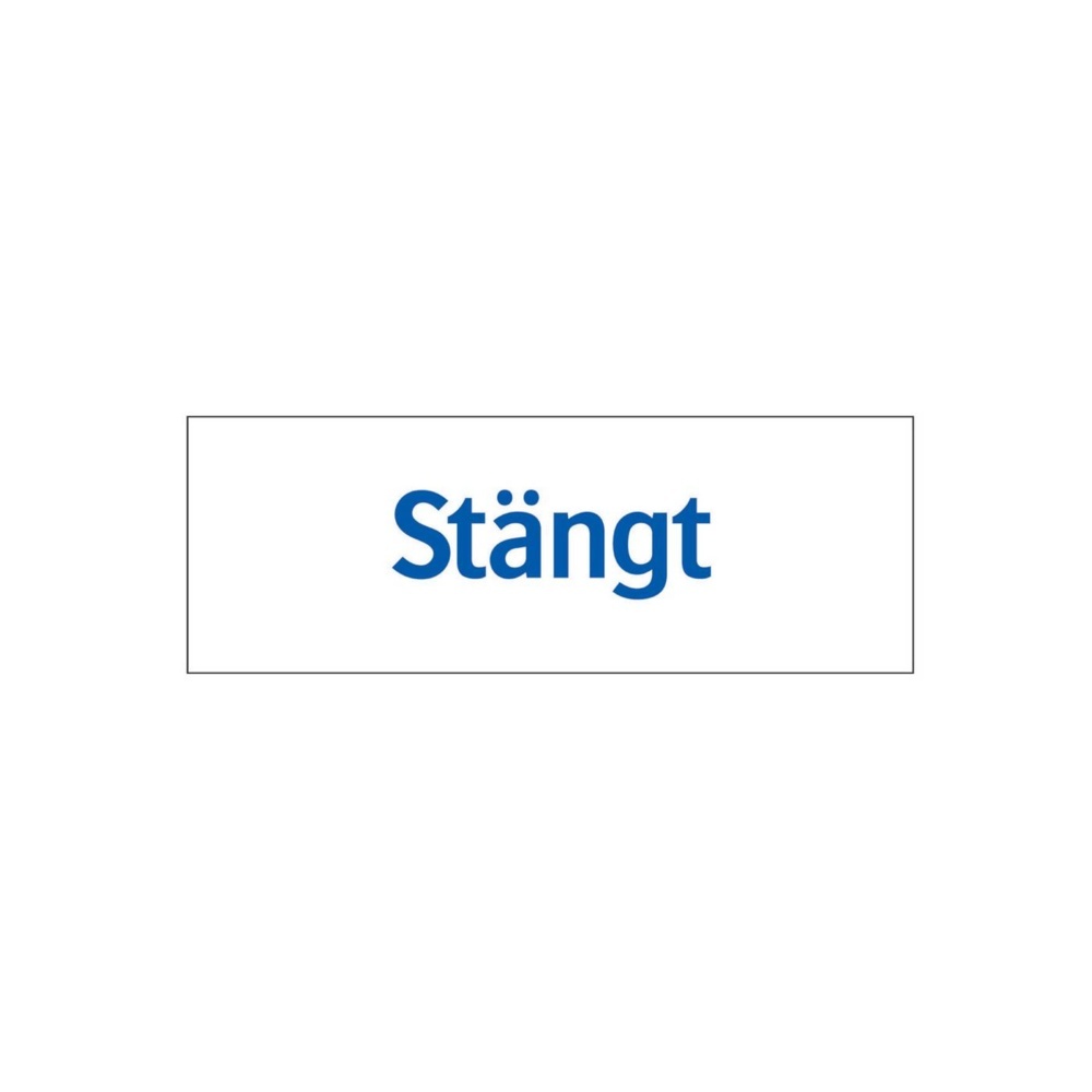 1584628-1 Informationsskyltar, 22 st - Systemtext, Stängt, 210 × 74 mm