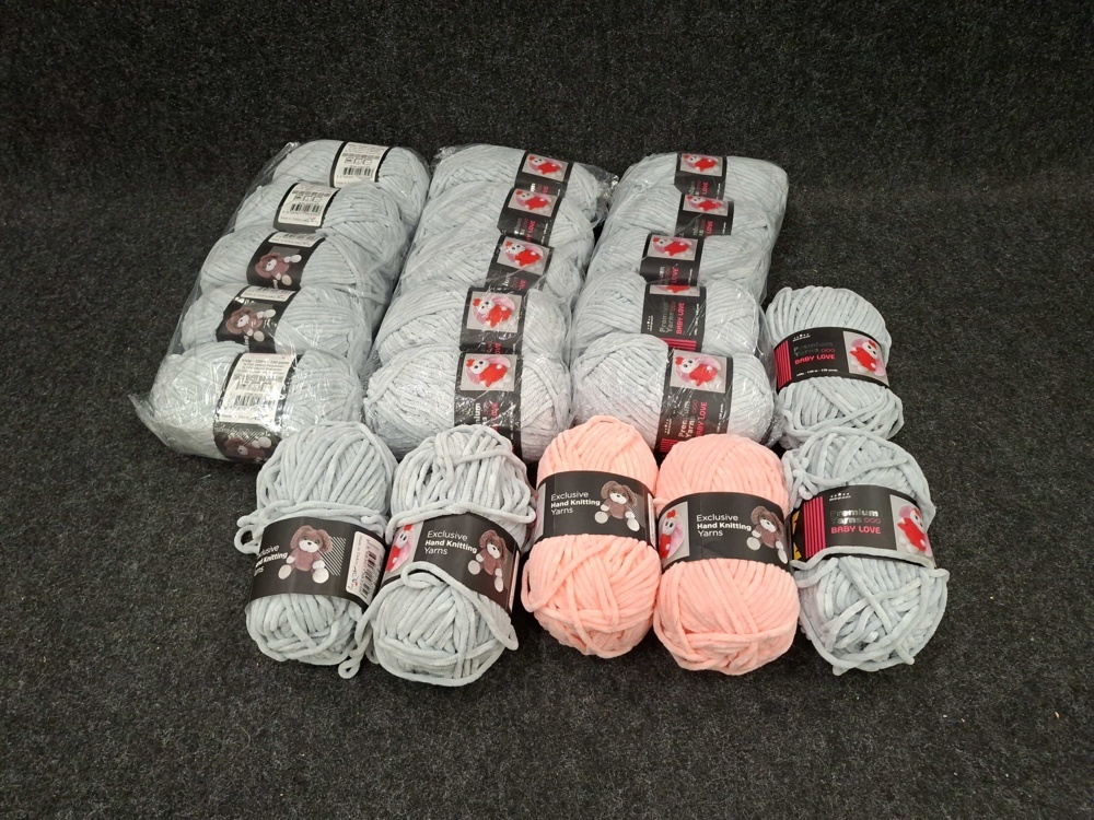 1582698-1 20 balls of yarn Velour yarn Babylove – chenille velvet yarn 100g