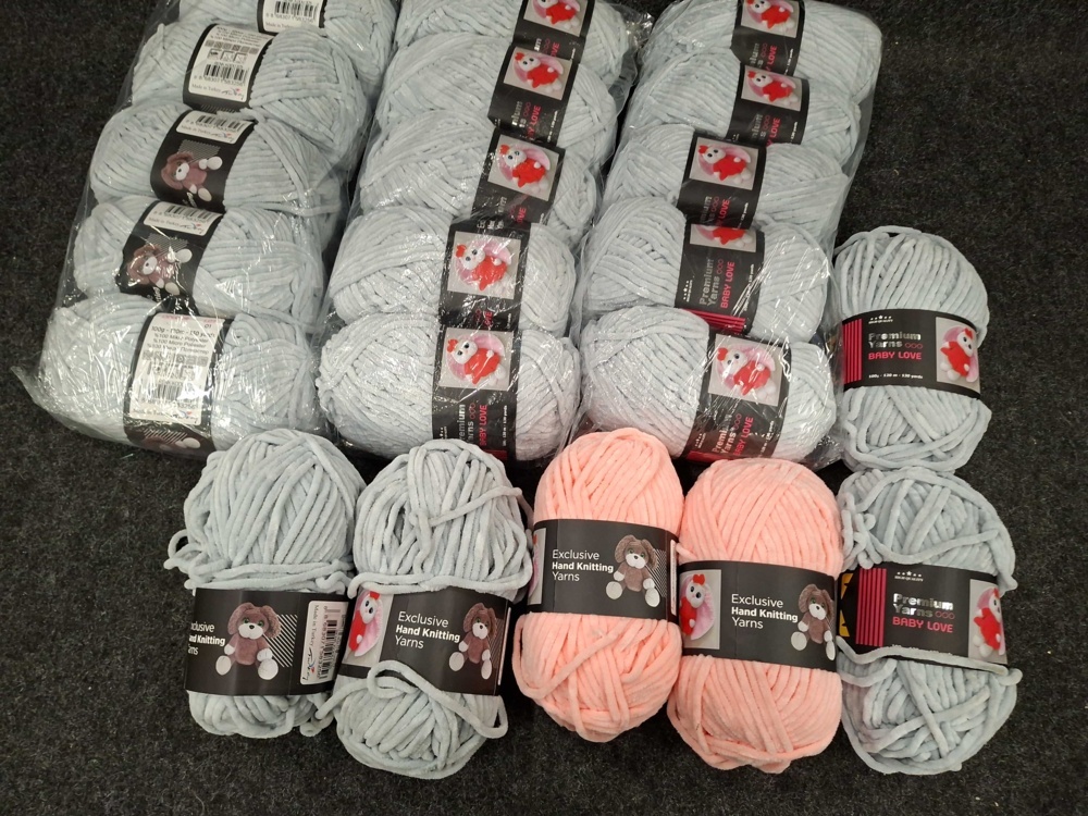 1582698-2 20 balls of yarn Velour yarn Babylove – chenille velvet yarn 100g