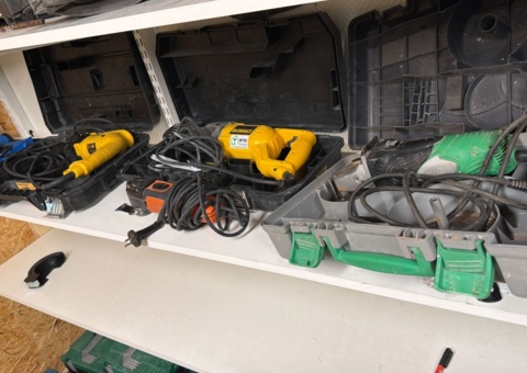 Nätdrivna elverktyg 5 st - DeWalt, Hitachi, Fein och Biltema