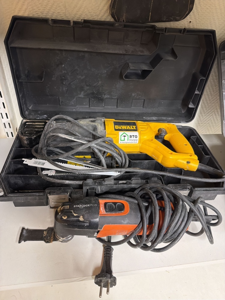 1566404-2 Mains-powered power tools 5 pcs - DeWalt, Hitachi, Fein and Biltema