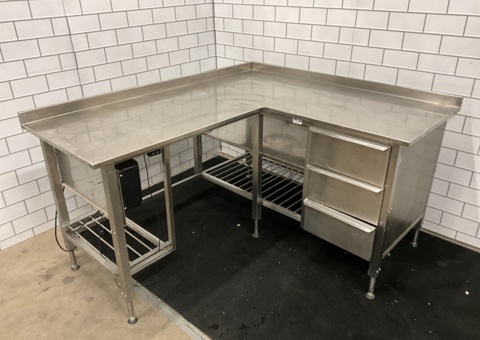 Stainless steel angled bench - Adjustable