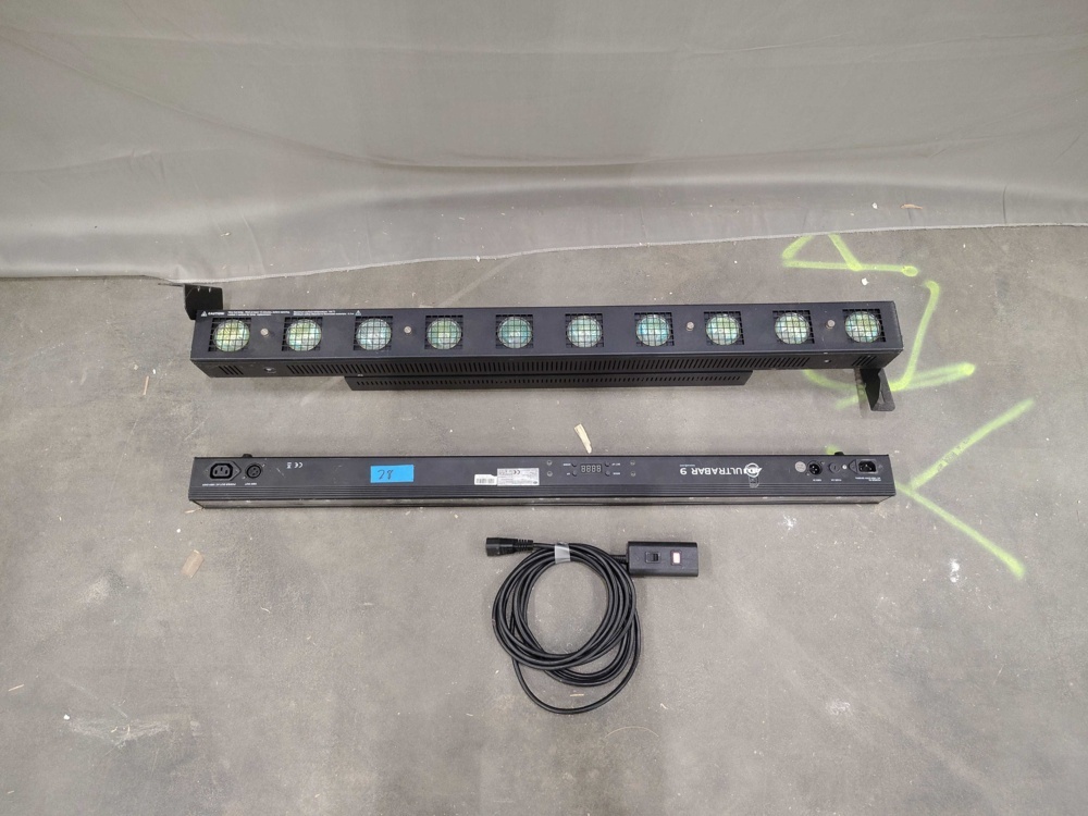 1582534-1 Ljusramper ADJ Ultrabar 9 och Showtec SunStrip Active