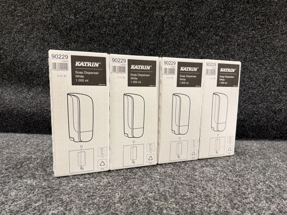 1583218-2 4 st Tvåldispenser Katrin 1L vit