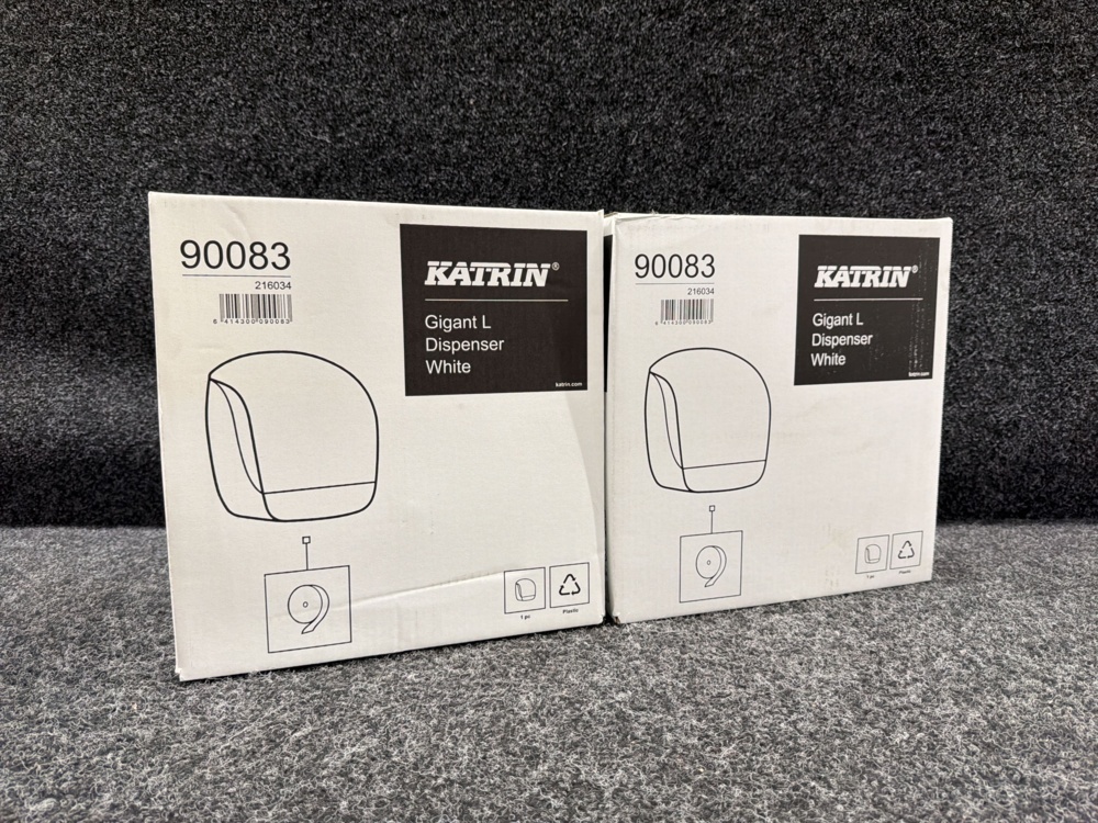 1583245-2 2 pcs Toilet paper dispenser Katrin Gigant L white