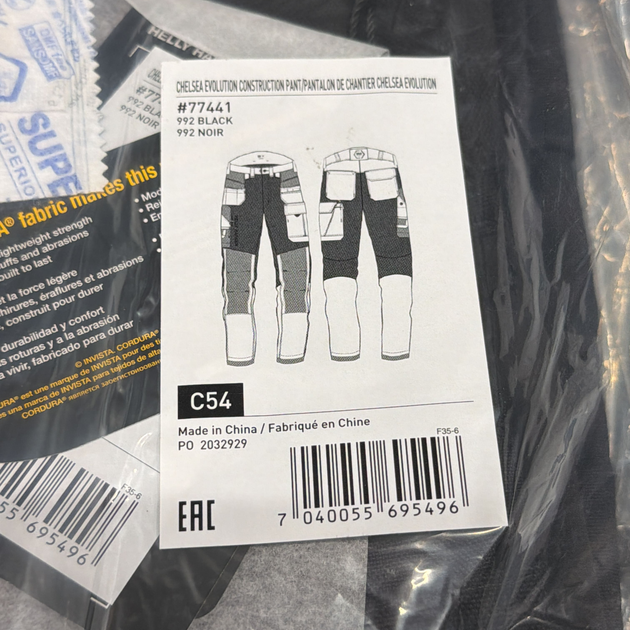 1584781-2 3 st Hantverksbyxor Helly Hansen Chelsea Evo 77441, Strl C54