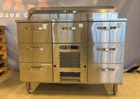 Kylbänk med draglådor och kylränna - Inox Baltic KTL-1207, -2025