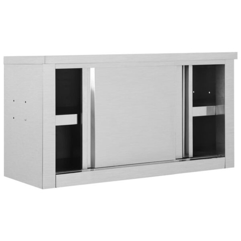 Köksskåp med skjutdörrar 90x40x50 cm rostfritt stål på auktion i Halland, Halmstad hos PS Auction