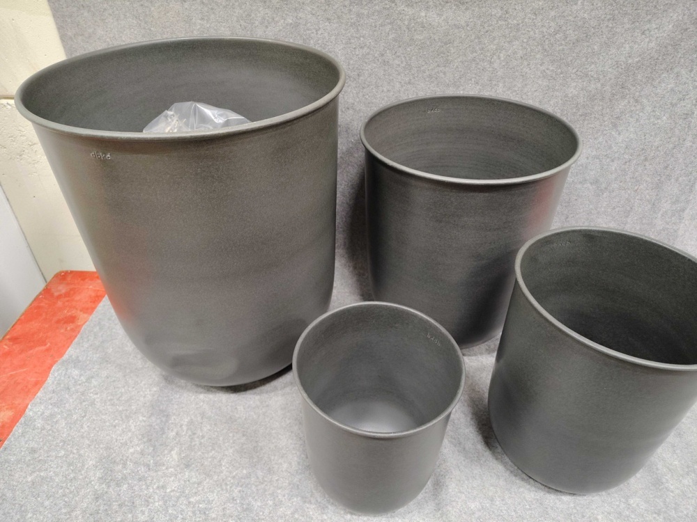 1584874-2 Pots - DBKD Out, black metal, various sizes