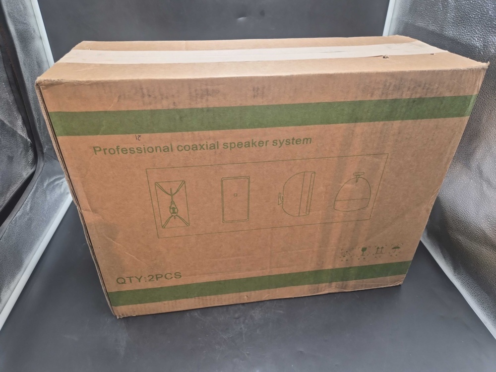 1582368-2 Wall speakers, 2 pcs - AUXLine, white, 100 W