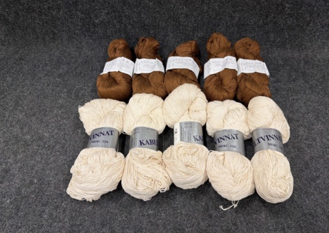 10 st nystan kabeltvinnat bomullsgarn 200g