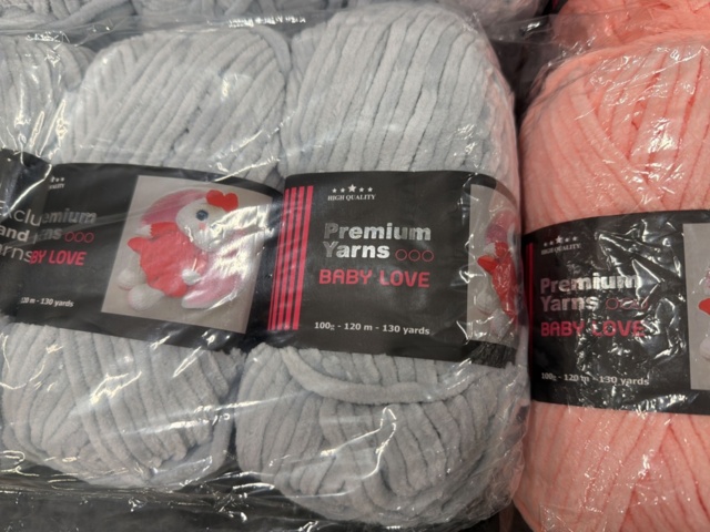 1582579-4 30 balls of yarn Velour yarn Babylove – chenille velvet yarn 100g