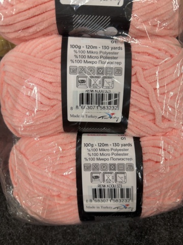 1582233-4 30 st garnnystan Velourgarn Babylove – chenille sammetsgarn 100g