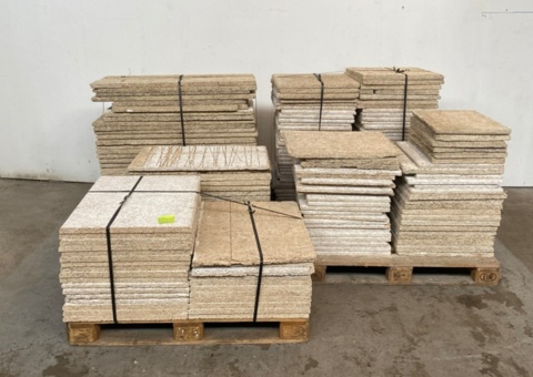 Wooden ullite boards, approx. 100 sq m