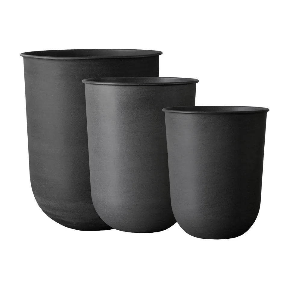 1584881-1 Plant pots - DBKD Out, black metal, various sizes