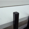 1585234-4 14.4 meter powder-coated black steel fence