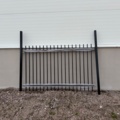 1585235-1 19.2 meter powder-coated black steel fence