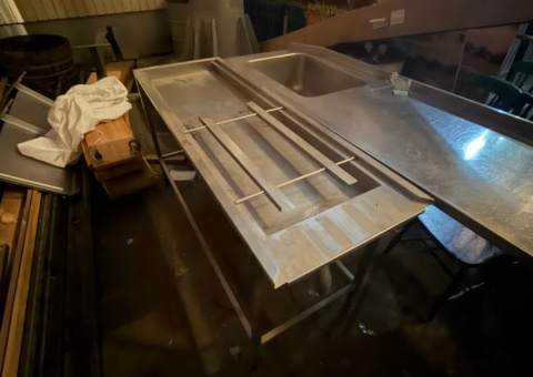 Dishwasher with accompanying table