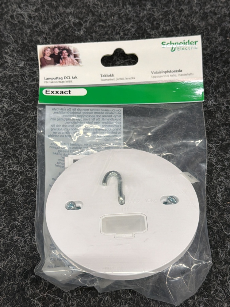 1585381-2 Lamp socket DCL ceiling & 5 pcs Wall socket 1-way grounded, Schneider Electric