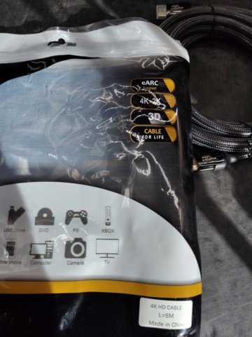 1582379-3 HDMI-kablar, 20 st - 5 m, 4K, flätat kabelhölje