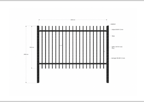 Image representing the auction - Disposal of powder-coated steel fence