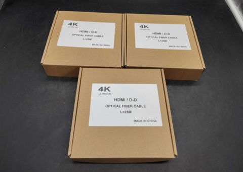 Optiska HDMI-kablar, 3 st - AUXLine, 25 m, 4K
