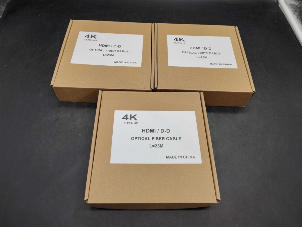 1582386-1 Optiska HDMI-kablar, 3 st - AUXLine, 25 m, 4K