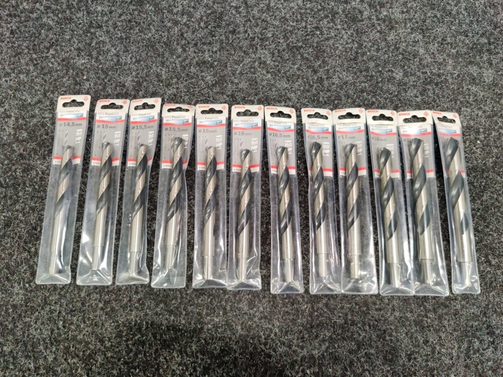 1582956-1 12 pcs Metal drill Bosch HSS PointTeQ DIN338 14.5-20 mm