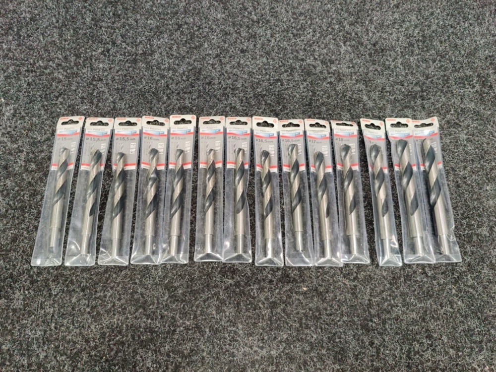 1582966-1 14 pcs Metal drill Bosch HSS PointTeQ DIN338 15-20 mm