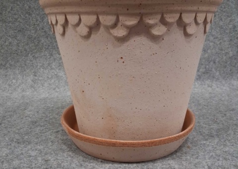 Pots with saucers, 2 pcs - Bergs Potter Københavner, pink, Ø25 cm