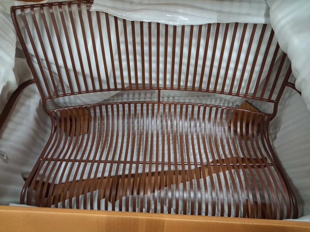 1584887-2 Garden bench - Affari of Sweden Visby, Bordeaux, 118 cm