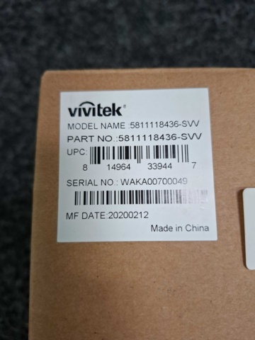1581433-6 Projektorlampa Vivitek 5811118436-SW
