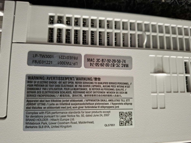 1581435-9 Projektor Hitachi LP-TW3001E
